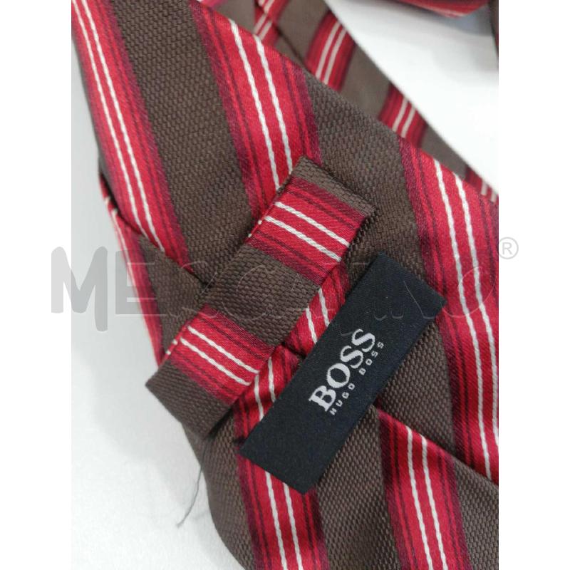 CRAVATTA BOSS REGIMENTAL ROSSO E MARR  | Mercatino dell'Usato Bellizzi 2