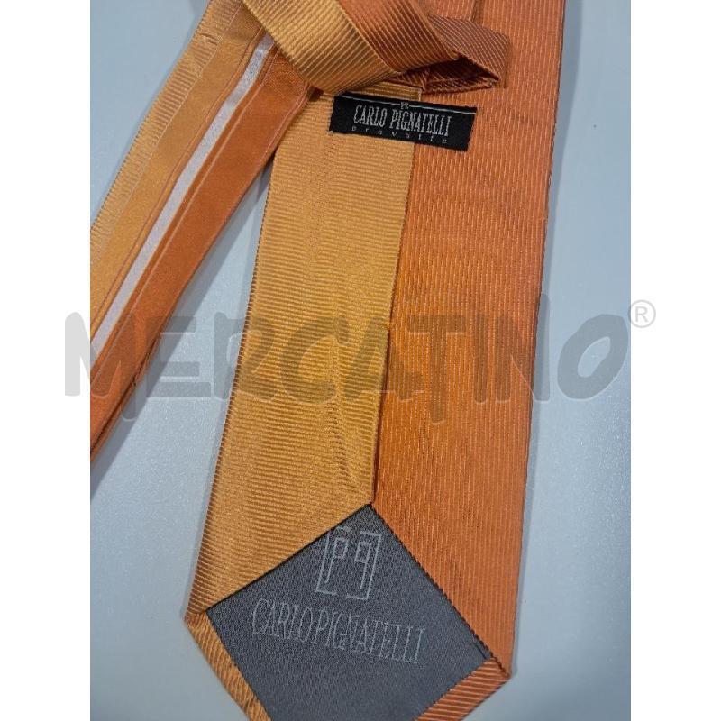 CRAVATTA CARLO PIGNATELLI SETA ARANCIO | Mercatino dell'Usato Bellizzi 3