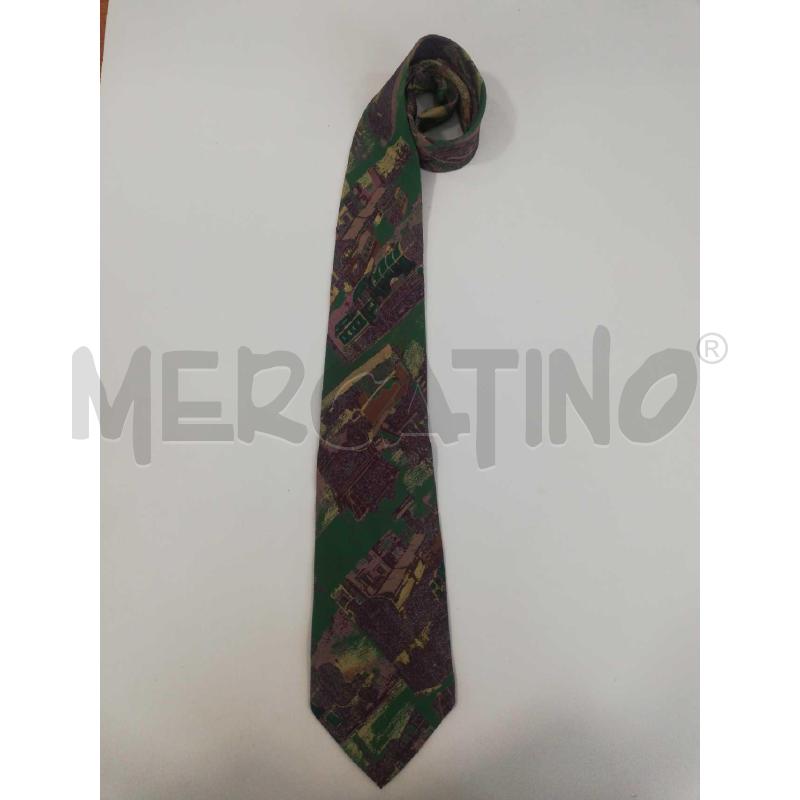 CRAVATTA CHRISTIAN DIOR SETA FANT VERDE. | Mercatino dell'Usato Bellizzi 1