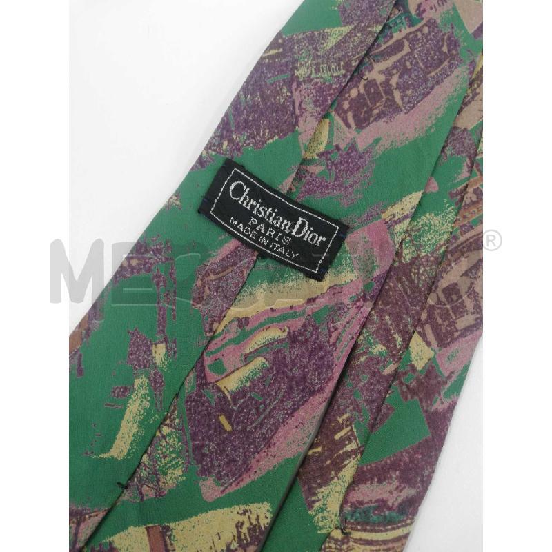 CRAVATTA CHRISTIAN DIOR SETA FANT VERDE. | Mercatino dell'Usato Bellizzi 3