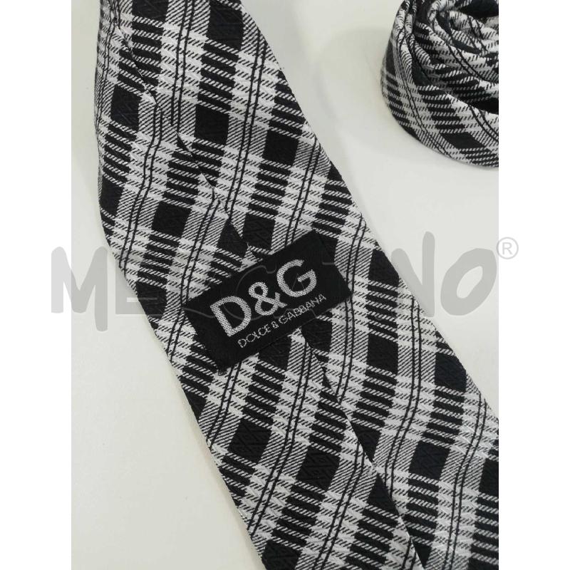 CRAVATTA D&G FANT QUADRI BIANCO NERO | Mercatino dell'Usato Bellizzi 2