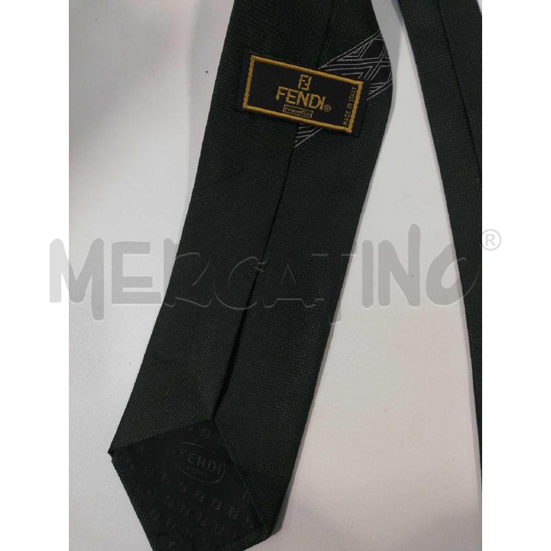 CRAVATTA FENDI VERDE FANTASIA UN PO' SCUCITA | Mercatino dell'Usato Bellizzi 3