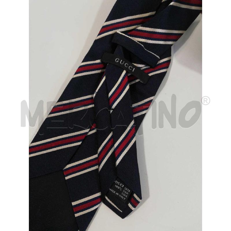 CRAVATTA GUCCI REGIMENTAL BLU ROSSO | Mercatino dell'Usato Bellizzi 2