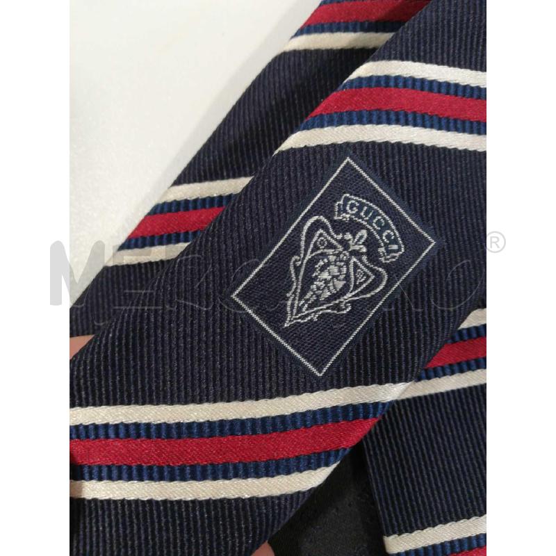 CRAVATTA GUCCI REGIMENTAL BLU ROSSO | Mercatino dell'Usato Bellizzi 3