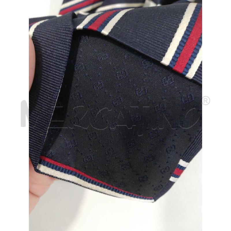 CRAVATTA GUCCI REGIMENTAL BLU ROSSO | Mercatino dell'Usato Bellizzi 4