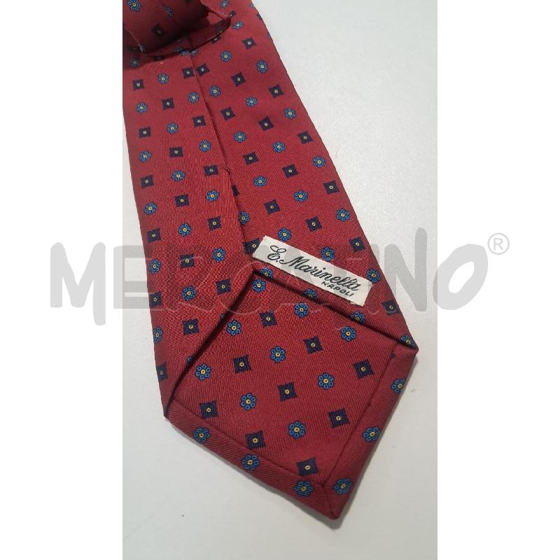 CRAVATTA SETA MARINELLA BORDEAUX FANT BLU | Mercatino dell'Usato Bellizzi 3