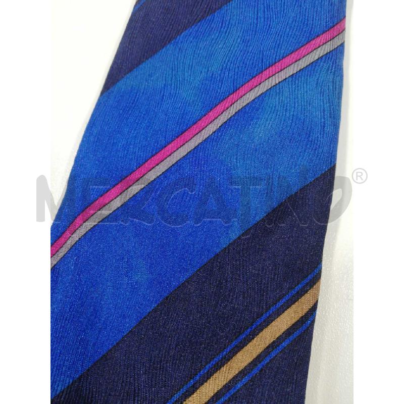 CRAVATTA SETA YVES SAINT LAURENT BLUETTE RIGHE | Mercatino dell'Usato Bellizzi 2