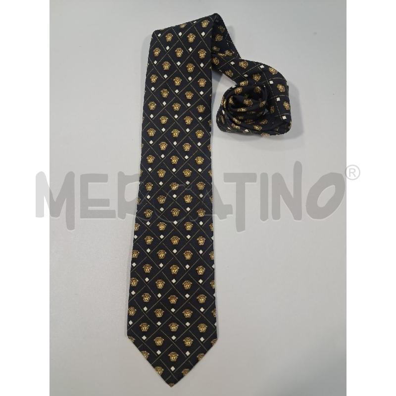 CRAVATTA VERSACE NERO STAMPA TESTA MEDUSA | Mercatino dell'Usato Bellizzi 1