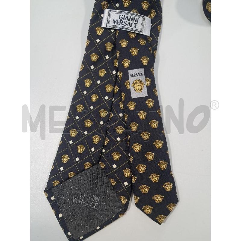 CRAVATTA VERSACE NERO STAMPA TESTA MEDUSA | Mercatino dell'Usato Bellizzi 3