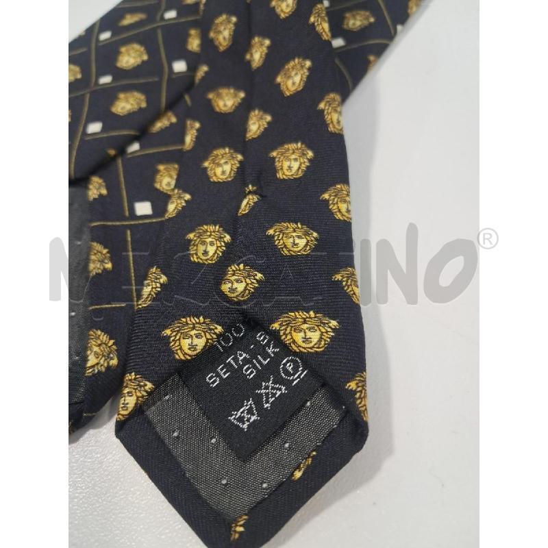 CRAVATTA VERSACE NERO STAMPA TESTA MEDUSA | Mercatino dell'Usato Bellizzi 4