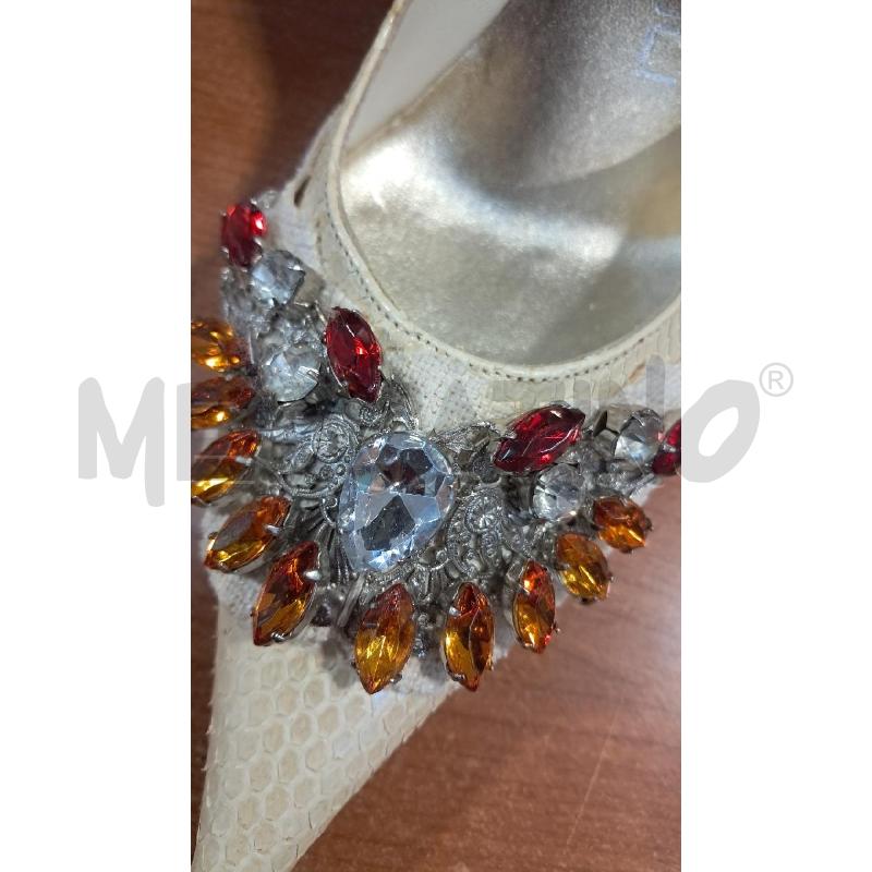 DECOLLETE GIANCARLO PAOLI PITONE E STRASS COLORATI | Mercatino dell'Usato Bellizzi 2