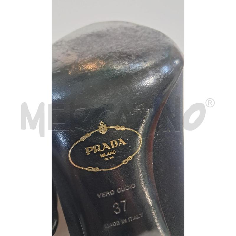 DECOLLETE PRADA NERO TACCO LAVORATO  | Mercatino dell'Usato Bellizzi 5