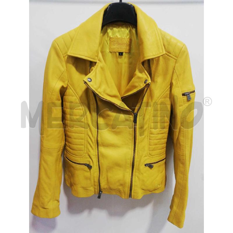 GIACCA D PELLE GIALLO DOPPIA ZIP | Mercatino dell'Usato Bellizzi 1