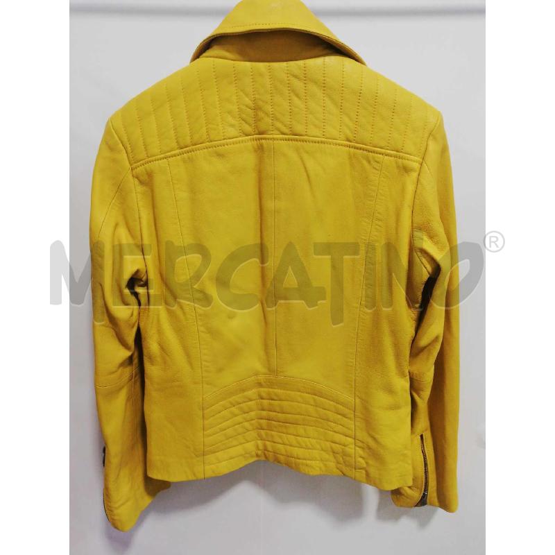 GIACCA D PELLE GIALLO DOPPIA ZIP | Mercatino dell'Usato Bellizzi 2