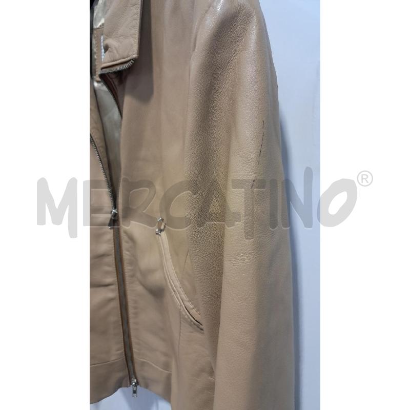 GIUBBINO D PELLE BEIGE ZIP DE ANGELI | Mercatino dell'Usato Bellizzi 4