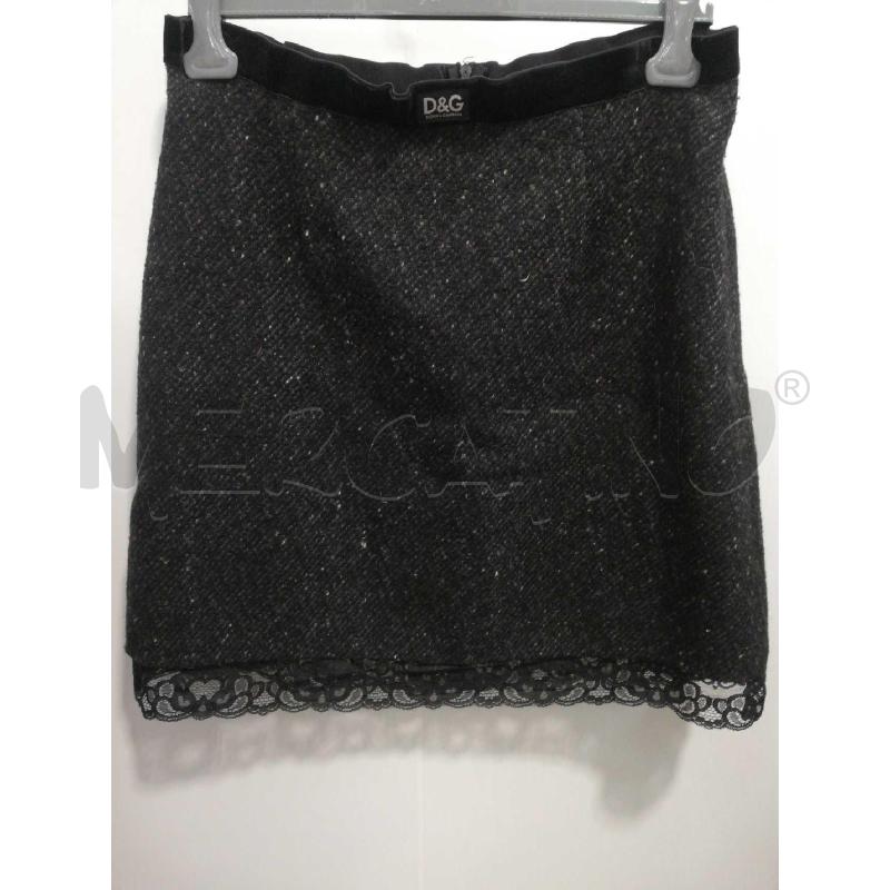 GONNA DOLCE&GABBANA TWEED GRIGIO CON MERLETTO | Mercatino dell'Usato Bellizzi 1