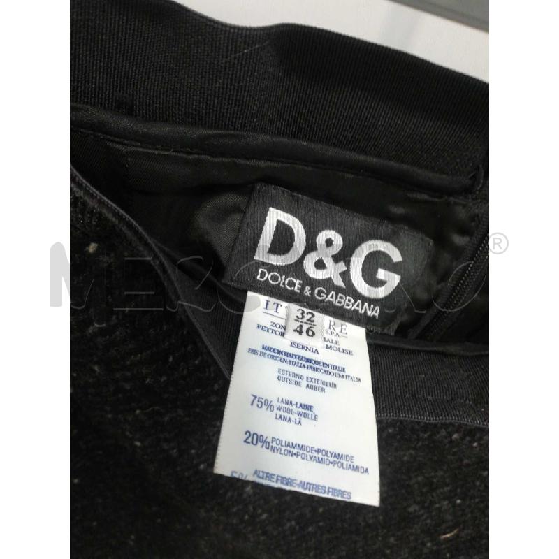 GONNA DOLCE&GABBANA TWEED GRIGIO CON MERLETTO | Mercatino dell'Usato Bellizzi 2