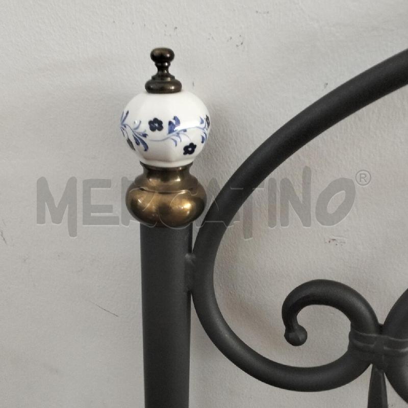 LETTO MATRIMONIALE FERRO BATTUTO POM CERAMICA | Mercatino dell'Usato Bellizzi 2