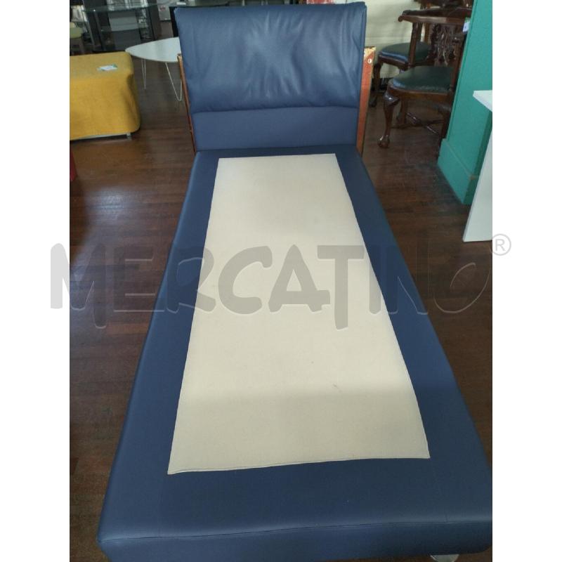 LETTO SINGOLO VIL PELLE BLU | Mercatino dell'Usato Bellizzi 1