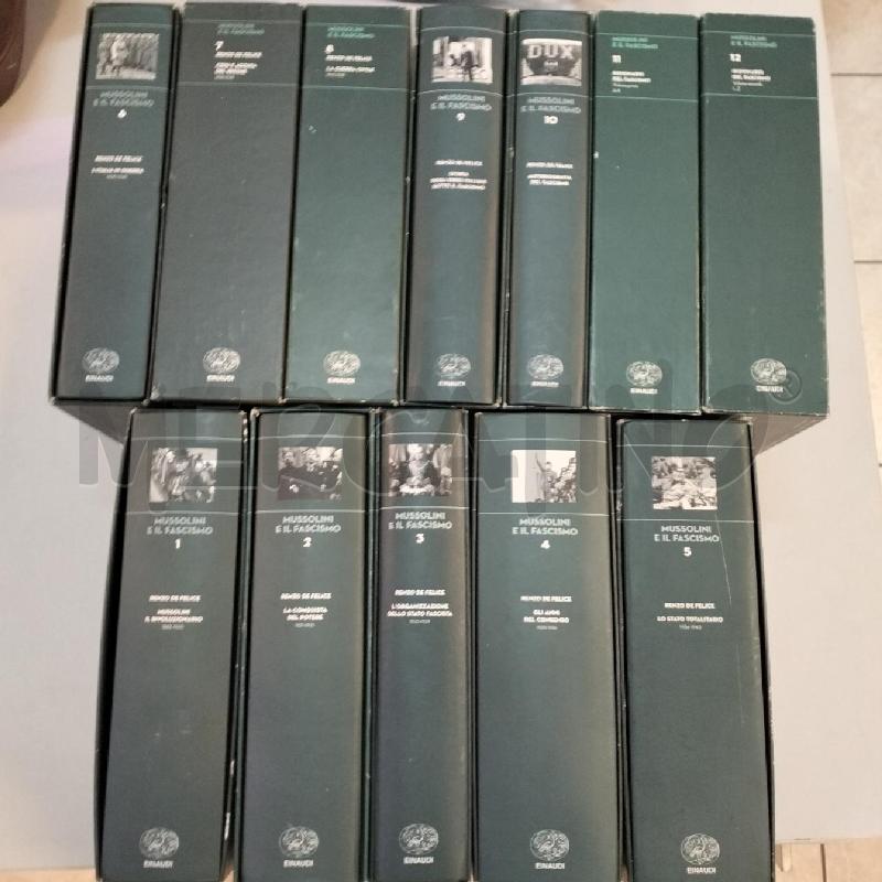 LIBRI MUSSOLINI E IL FASCISMO EINAUDI 12 VOLUMI | Mercatino dell'Usato Bellizzi 1