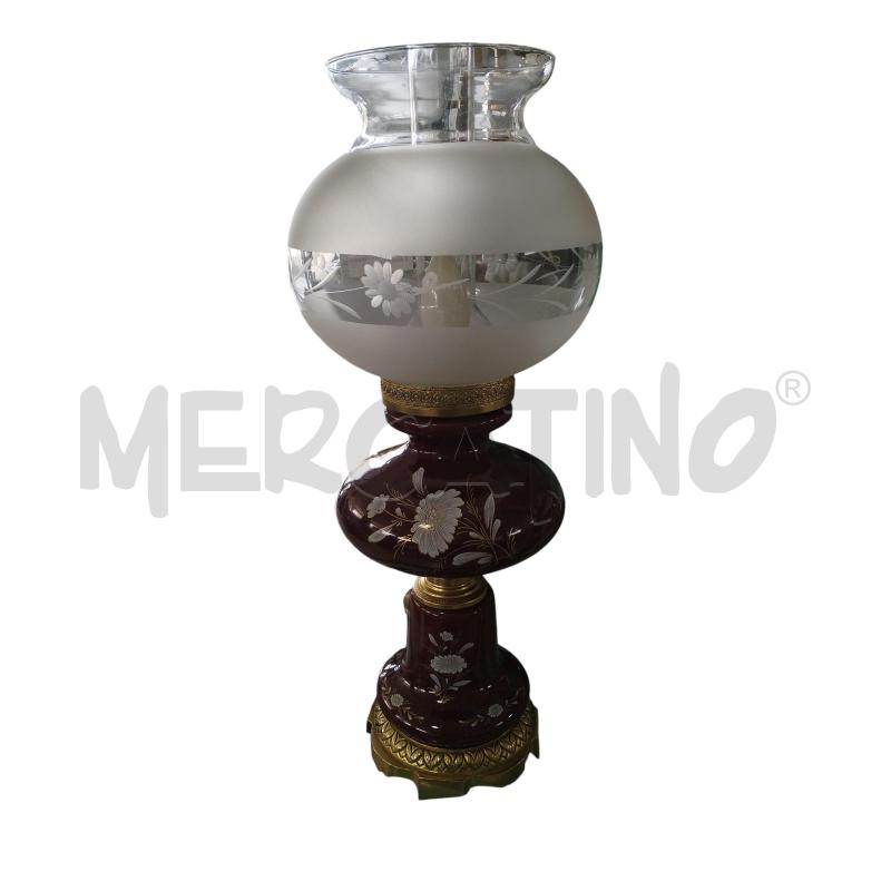 LUME CERAMICA MARANTO E BASE ORO | Mercatino dell'Usato Bellizzi 1