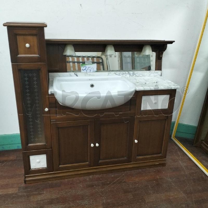 MOBILE BAGNO CON SPECCHIO LEGNO CASSETT CERAMICA | Mercatino dell'Usato Bellizzi 1