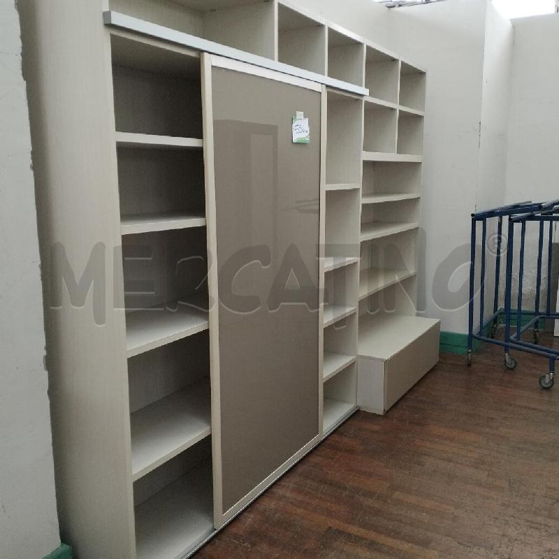 PARETE ATTREZZATA LIBRERIA CON ANTA SCORREVOLE | Mercatino dell'Usato Bellizzi 1
