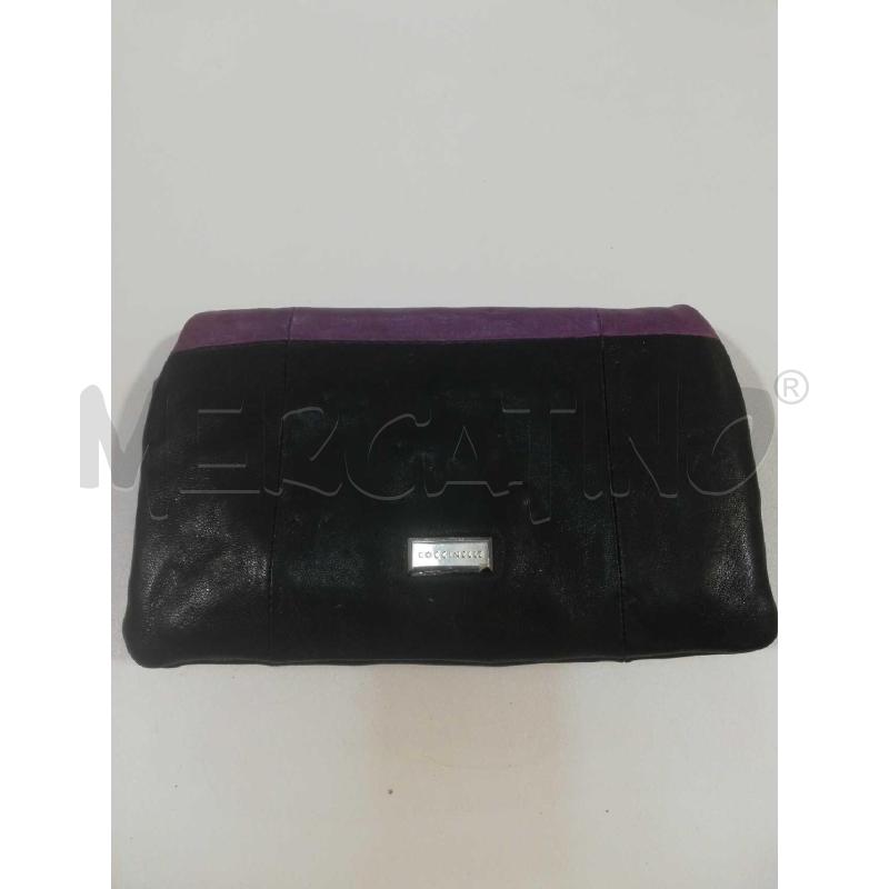 POCHETTE COCCINELLE PELLE VIOLA E NERO | Mercatino dell'Usato Bellizzi 2