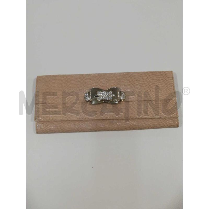 POCHETTE VIA DELLE PERLE PELLE SABBIA STAMPA RETTILE  | Mercatino dell'Usato Bellizzi 1