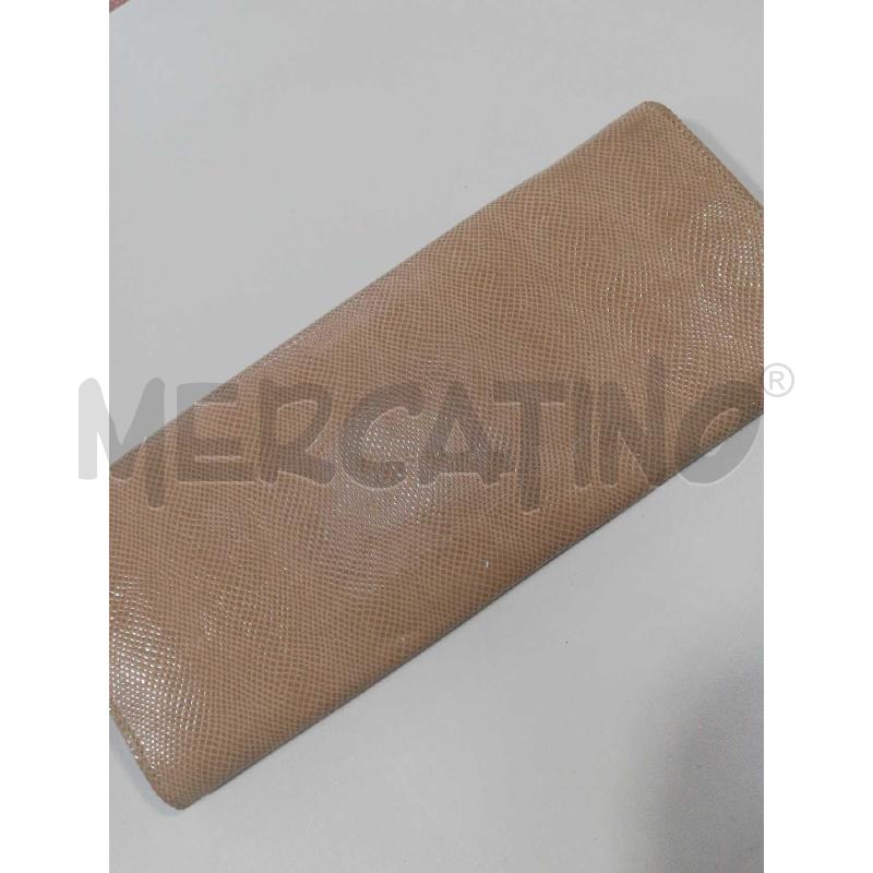 POCHETTE VIA DELLE PERLE PELLE SABBIA STAMPA RETTILE  | Mercatino dell'Usato Bellizzi 4