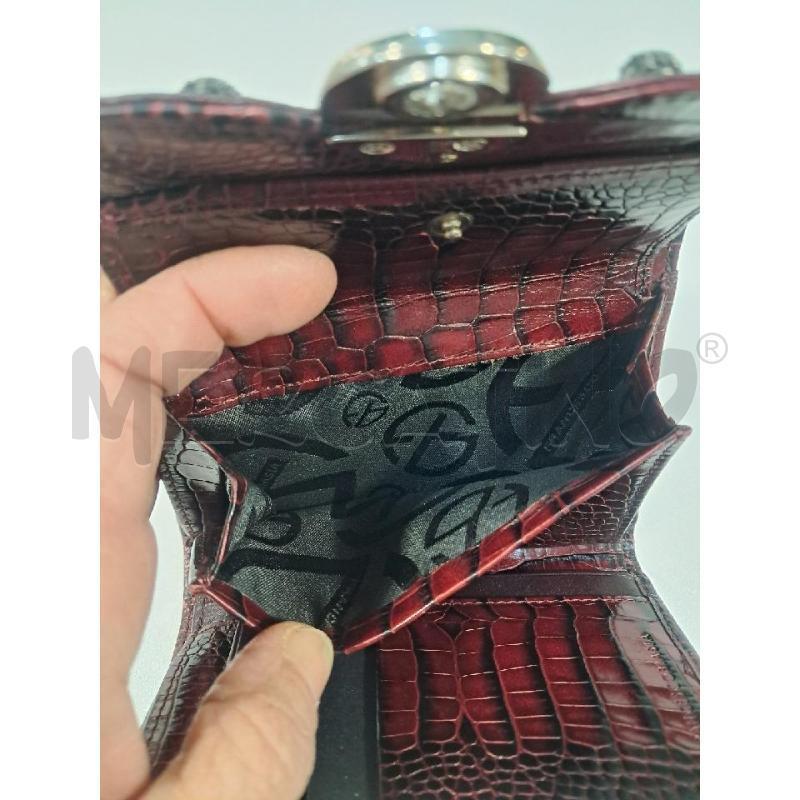 PORTA FOGLIO D BIASIA BORDEAUX PELLE E CAVALLINO | Mercatino dell'Usato Bellizzi 4