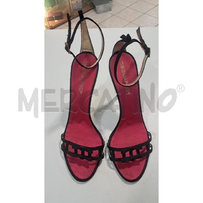 SANDALI D DSQUARED2 NERO RASO FIOCCHETTI | Mercatino dell'Usato Bellizzi 1