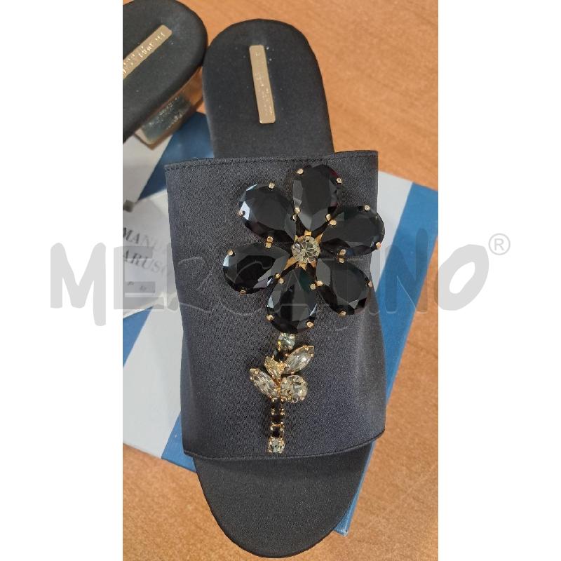 SANDALI D EMANUELA CARUSO CAPRI NERO STRASS | Mercatino dell'Usato Bellizzi 3