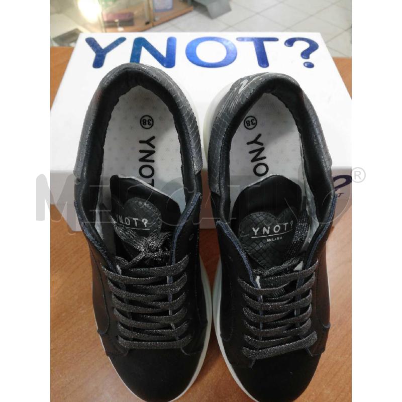 SNEAKERS DONNA YNOT? NERO LACCI GRIGIO | Mercatino dell'Usato Bellizzi 2