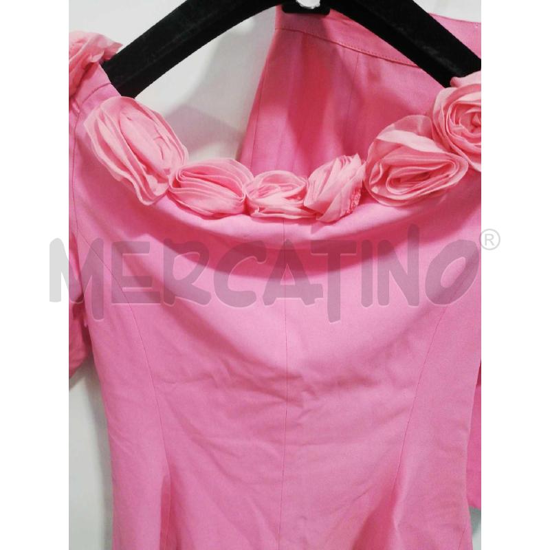 TAILLEUR CLIPS ROSA ACETATO CON APPLICAZ FIORI | Mercatino dell'Usato Bellizzi 4