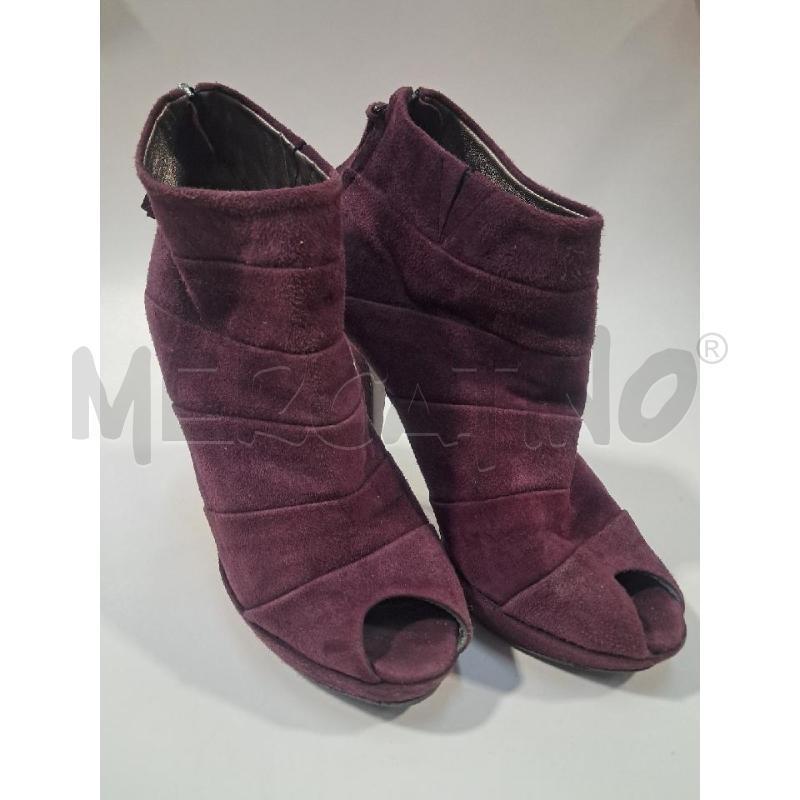 TRONCHETTO D GRIFONI PELLE SCAMOSCIATA VIOLA OPEN TOE | Mercatino dell'Usato Bellizzi 1