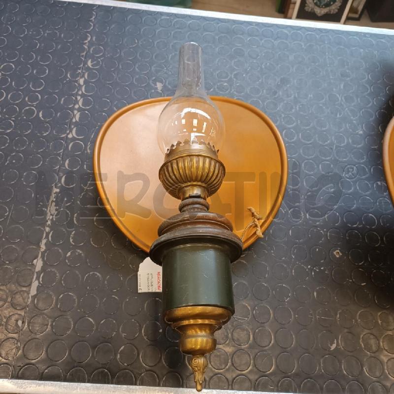 APPLIQUE VINTAGE IN METALLO DORATA E VERDE+ COPPA VETRO | Mercatino dell'Usato Cava de tirreni 1