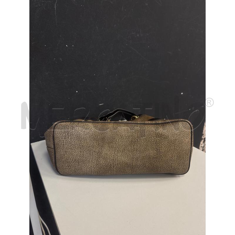 BORSA DONNA BORBONESE BEIGE MANICI MARRONI CORDA BEIGE | Mercatino dell'Usato Cava de tirreni 4