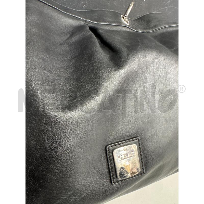 BORSA DONNA COSTUME NACIONAL CNC NERA PELLE INTERNO ROSSO | Mercatino dell'Usato Cava de tirreni 4