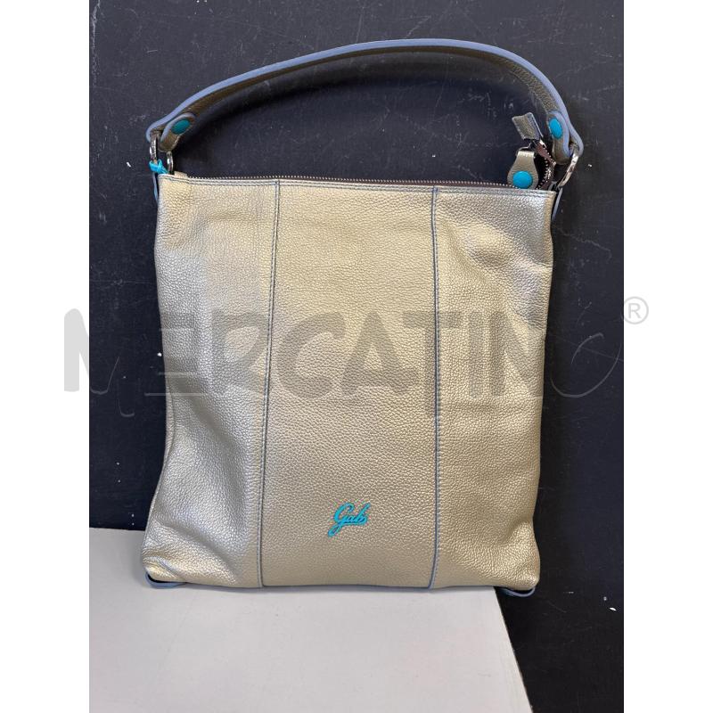 BORSA DONNA GABS DORATA INTERNO CELESTE | Mercatino dell'Usato Cava de tirreni 1