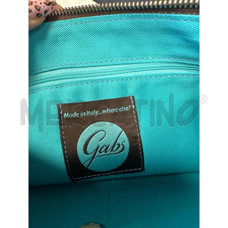 BORSA DONNA GABS DORATA INTERNO CELESTE | Mercatino dell'Usato Cava de tirreni 3