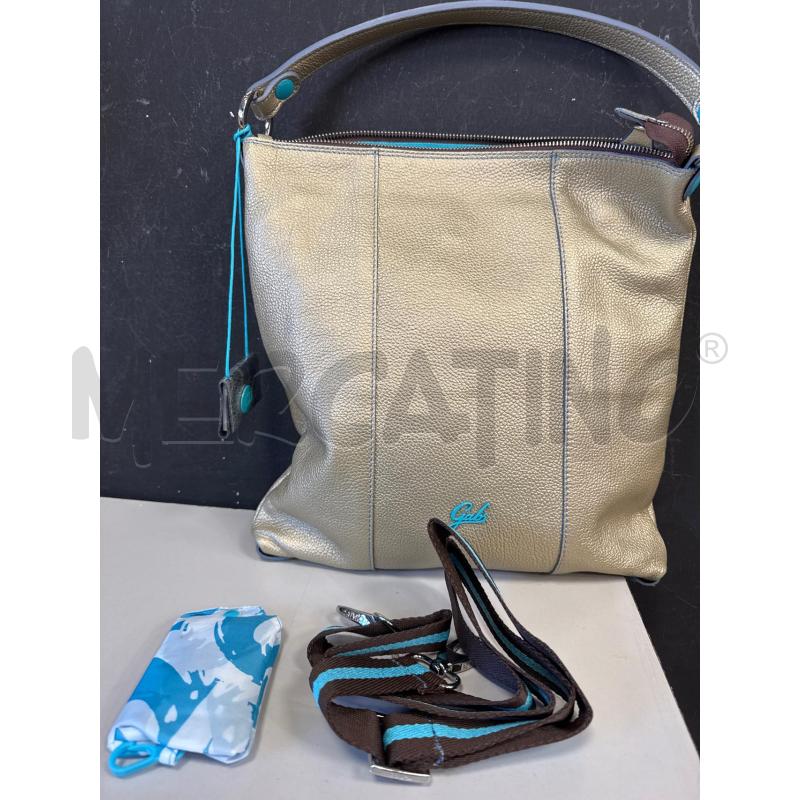 BORSA DONNA GABS DORATA INTERNO CELESTE | Mercatino dell'Usato Cava de tirreni 4