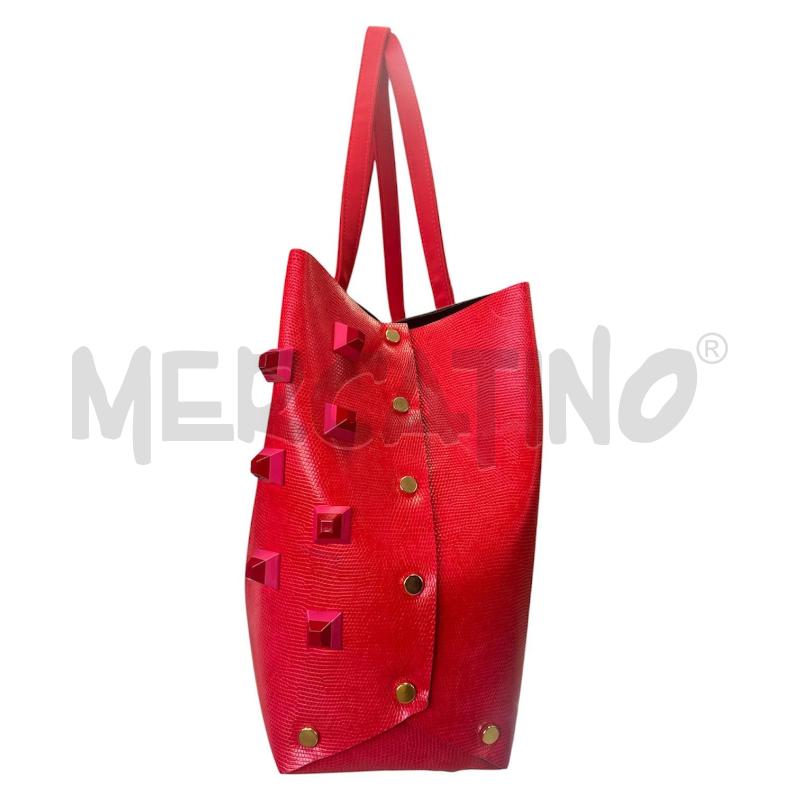 BORSA DONNA LA FILLE DES FLEURS ROSSA BORCHIE DORATE | Mercatino dell'Usato Cava de tirreni 3