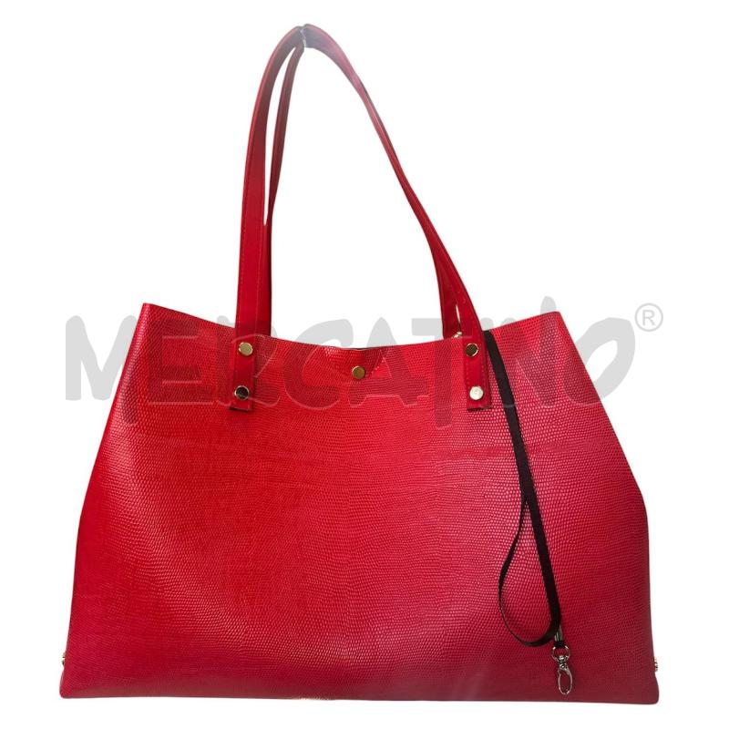 BORSA DONNA LA FILLE DES FLEURS ROSSA BORCHIE DORATE | Mercatino dell'Usato Cava de tirreni 4
