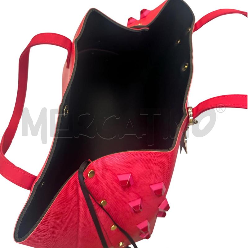BORSA DONNA LA FILLE DES FLEURS ROSSA BORCHIE DORATE | Mercatino dell'Usato Cava de tirreni 5