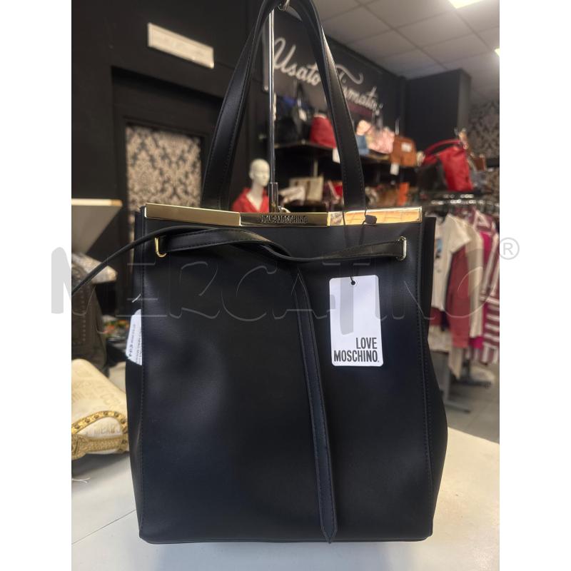 BORSA DONNA LOVE MOSCHINO NERA NUOVA GANCIO DORATO | Mercatino dell'Usato Cava de tirreni 1
