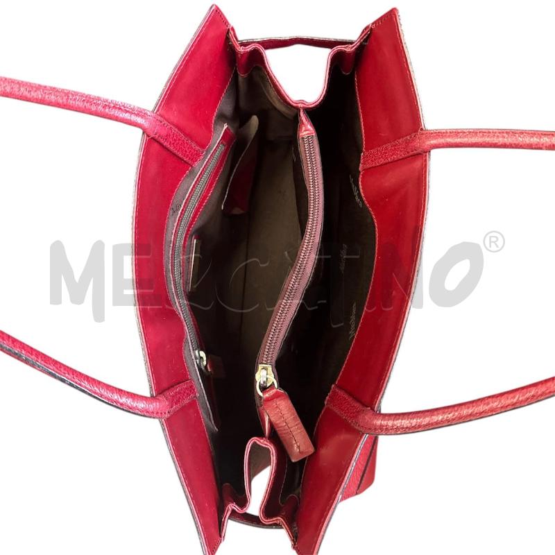 BORSA DONNA MAX MARA ROSSA PELLE INTERNO MARRONE | Mercatino dell'Usato Cava de tirreni 3