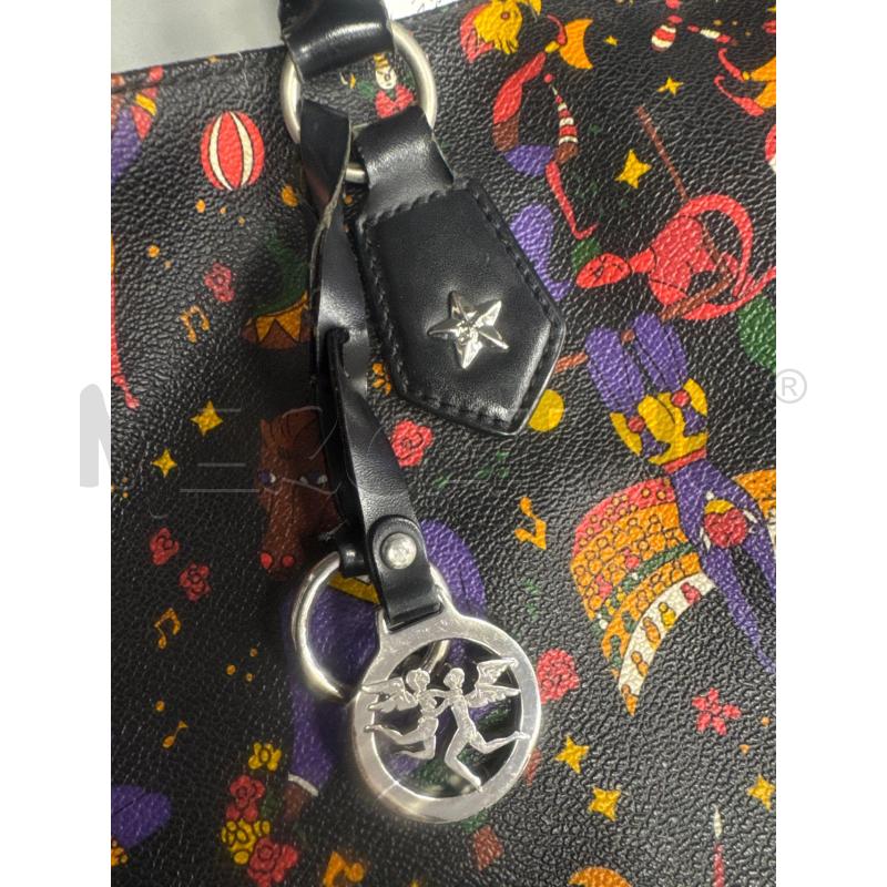 BORSA DONNA PIERO GUIDI NERA FANTASIA CIRCO MANICI NERI | Mercatino dell'Usato Cava de tirreni 4