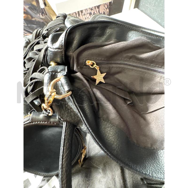BORSA DONNA SHOP ART NERA PELLE FRANGE | Mercatino dell'Usato Cava de tirreni 5