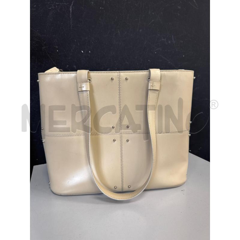 BORSA DONNA TOD'S PELLE BEIGE BORCHIE | Mercatino dell'Usato Cava de tirreni 1